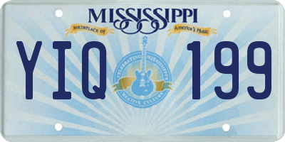 MS license plate YIQ199