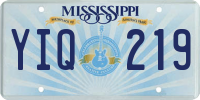 MS license plate YIQ219