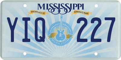 MS license plate YIQ227