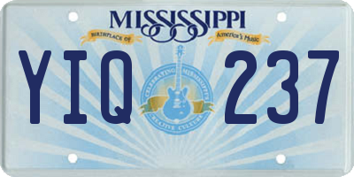 MS license plate YIQ237