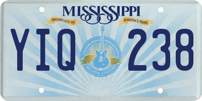 MS license plate YIQ238