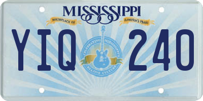 MS license plate YIQ240