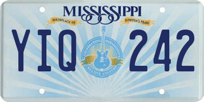 MS license plate YIQ242