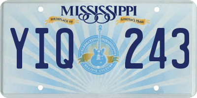 MS license plate YIQ243