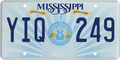 MS license plate YIQ249