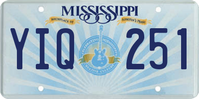 MS license plate YIQ251