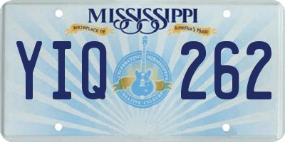 MS license plate YIQ262
