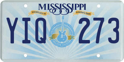 MS license plate YIQ273