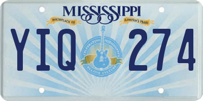 MS license plate YIQ274