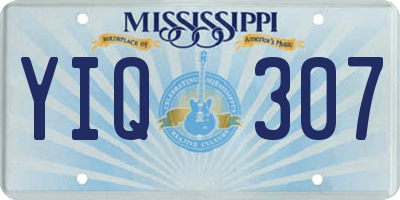 MS license plate YIQ307