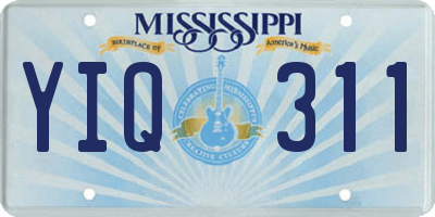 MS license plate YIQ311