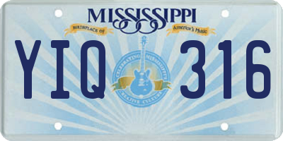 MS license plate YIQ316