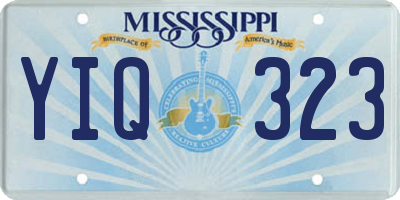 MS license plate YIQ323