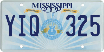 MS license plate YIQ325