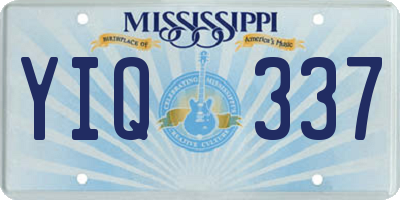 MS license plate YIQ337