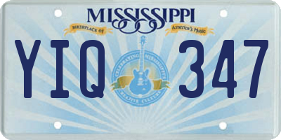 MS license plate YIQ347
