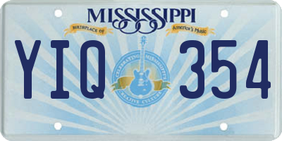 MS license plate YIQ354