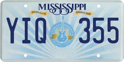 MS license plate YIQ355