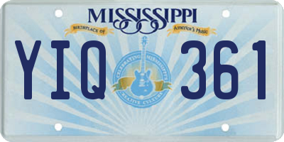 MS license plate YIQ361