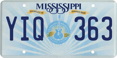 MS license plate YIQ363