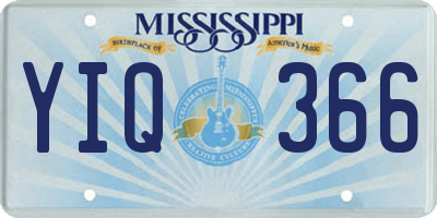 MS license plate YIQ366
