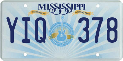 MS license plate YIQ378