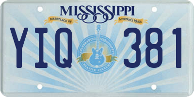 MS license plate YIQ381