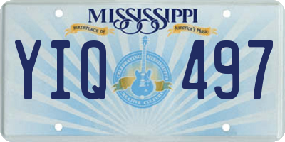 MS license plate YIQ497