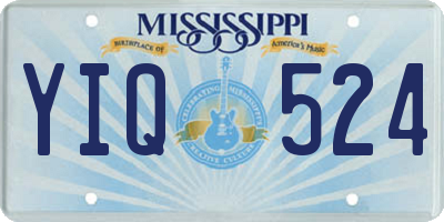 MS license plate YIQ524