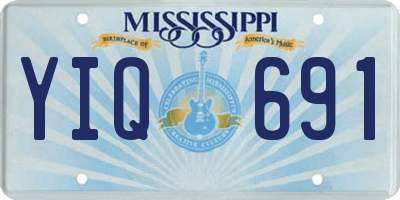 MS license plate YIQ691