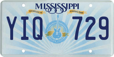 MS license plate YIQ729