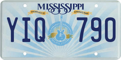 MS license plate YIQ790