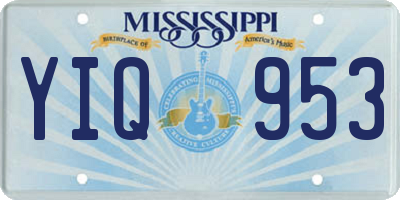 MS license plate YIQ953