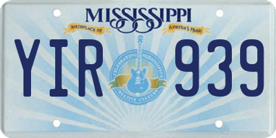 MS license plate YIR939