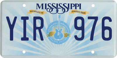 MS license plate YIR976