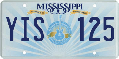 MS license plate YIS125
