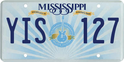 MS license plate YIS127