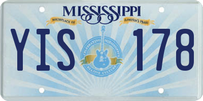 MS license plate YIS178