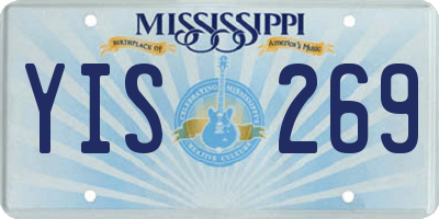 MS license plate YIS269
