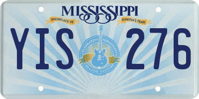 MS license plate YIS276