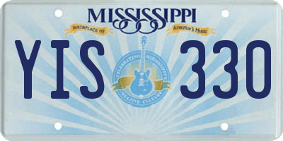 MS license plate YIS330