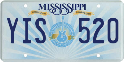MS license plate YIS520