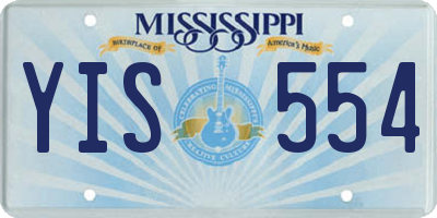 MS license plate YIS554