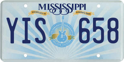 MS license plate YIS658