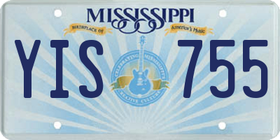 MS license plate YIS755