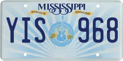 MS license plate YIS968