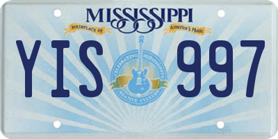 MS license plate YIS997