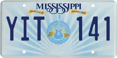 MS license plate YIT141