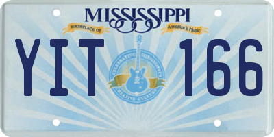 MS license plate YIT166