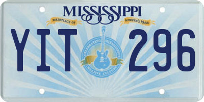 MS license plate YIT296